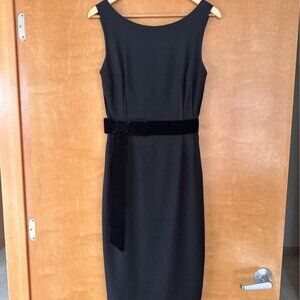 Dolce & Gabbana black virgin wool dress with velvet bow